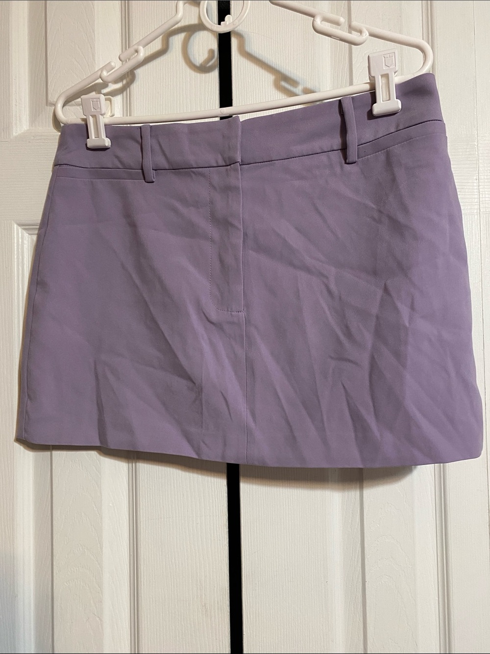 English Factory lined purple lavender Low Rise Mini Skirt size LARGE